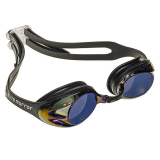 Aqualine Elite Mirror Swimming Goggles Black