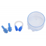 Aropec Silicone Ear Plugs and Nose Clip Set Blue