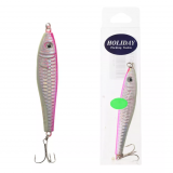 Holiday Metal Fish Casting Lure Pink Silver,