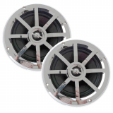 Jensen Chrome Marine Speakers Silver 6.5in 75W Pair