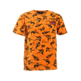 Mad About Fishing Fleece T-Shirt Orange Small - Manufacturer Seconds