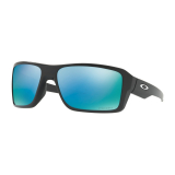 Oakley Double Edge PRIZM Polarised Sunglasses Black Frame/Deep Water Lens