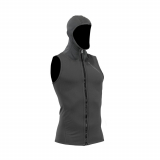 Sharkskin T2 Chillproof Mens Full Zip Vest with Hood Titanium