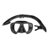 Mirage Platinum Adult Dive Mask and Snorkel Set Black