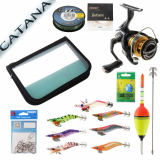 Shimano Sahara SH2500FJ Catana Egi Squid Fishing Package 7ft 6in 3-6kg 2pc