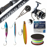 Shimano Twinpower 8000 Abyss Premium Jigging Package 5ft 3in PE8 300-400g 1pc