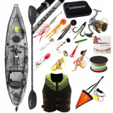 Pro Kayak Fishing Package with Pedal Assist and Shimano Tackle 6ft 3in 5-8kg 2pc