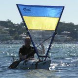 Pacific Action Kayak Sail Blue Yellow