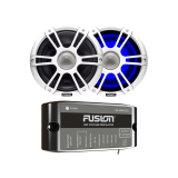 Fusion Signature Series 3 Sports White Coaxial Marine Speakers with Regulator 6.5in 230W