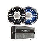 Fusion 2-Way Coaxial Sports Chrome LED Marine Speakers with Regulator 7.7in 280W
