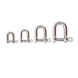 Stainless Steel D Shackle with Captive Pin