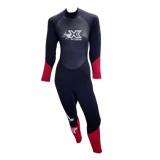 Extreme Limits Reef Womens Steamer Wetsuit 2.5mm Black/Red