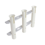 Tasman Heavy Duty Triple Rod Holder with White Socket Faceplate and Trim