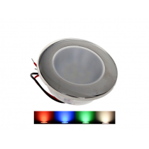 Multicolour Ceiling Light with Stainless Steel Trim Ring 12v
