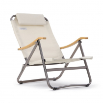 OZtrail High Back Folding Beach Chair White Sand