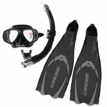Cressi Pluma Bag Snorkeling Set Black/Silver