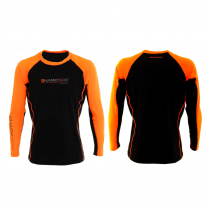 Sharkskin Rapid Dry UPF50 Long Sleeve Rash Vest Charcoal/Orange