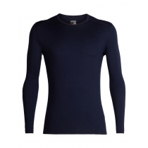 Icebreaker Mens Merino 200 Oasis LS Crewe Shirt Chili Midnight Navy