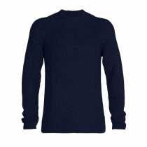 Icebreaker Merino Hillock Mens Funnel Neck Sweater Navy Blue XL