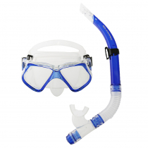 Aropec Premium Silicone Mask and Snorkel Set Blue