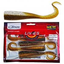 Catch Livies Soft Bait Curly Tail 12.7cm Golden Nugget Qty 5