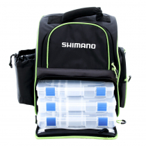 Shimano Tackle Backpack with Bottle Holder Black/Green