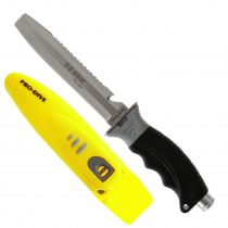 Pro-Dive Buddy Chisel Tip Paua Knife 136mm Yellow