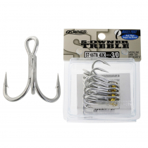 Buy Owner ST-66 TN Tinned Saltwater Treble Hooks Size 4 Qty 8 online at