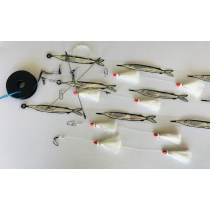 H2O Pro Dredge 12in Mylar Witch with Tuna Chaser and Ballyhoo Strips