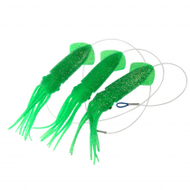 H2O Pro 9in Triple Rigged B2 Squid Dredge Teaser Green