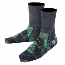 Aropec Mens Spearfishing Dive Socks Half Camo Green 3mm XL / US11-12