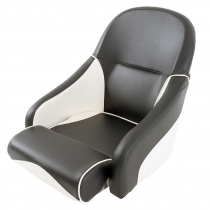 Eastsun Ocean 51 Fully Upholstered Flip-Up Boat Seat White/Black/White