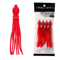 Nikko UV Soft Bait Octopus Skirt 114mm Qty 4 Red
