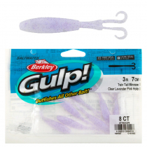 Berkley Gulp Twin Tail Minnow Soft Bait 7cm Qty 8 Clear Lavender Pearl Holo