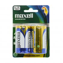 Maxell D Alkaline Battery 2-Pack