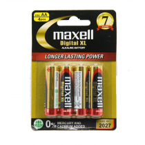 Maxell Super AA Alkaline Battery 4-Pack