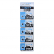 Maxell SR521SW Silver Oxide Button Cell Battery 5-Pack