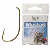 Buy Mustad 9555-BR Beak Baitholder Trout Worm Hooks 8 Qty 10