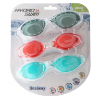 Hydro-Swim Belize 3-Piece Goggles Set Green Red Lime