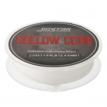 Jig Star X16 Hollow Core Braid White 25m 100lb