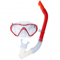 Hydro-Swim Clear Sea Youth Dive Mask and Snorkel Set Red