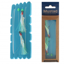 Mustad UltraPoint Demon Circle Hook Flasher Rig Silver Yellow