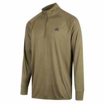 Ridgeline Micro Lite Half Zip Long Sleeve Shirt Dark Khaki
