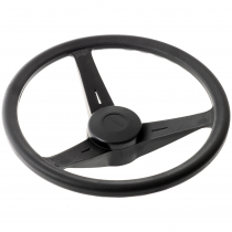 Classic Plastic Steering Wheel Black 350mm