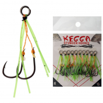Kegga Stinger Double Jig Assist Hooks #8 Qty 10