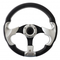 Aluminum Steering Wheel with PU Sleeves 12.5in Black