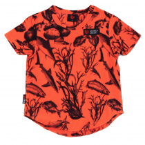 Stoney Creek Bushlite Fish Camo Kids T-Shirt Blaze Orange 14