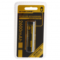 NITECORE USB Rechargeable NL1826R Li-ion Battery 18650 2600mAh
