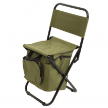 Folding Outdoor Chair with Cooler Bag and Carry Strap