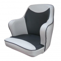 BLA Commodore Fully Upholstered Helm Seat Grey/White